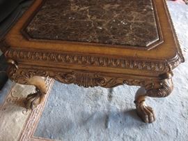 Detail of Coffee Table with granite top