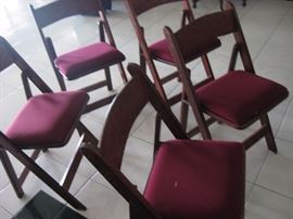 Set of 6 matching folding chairs for Poker Table