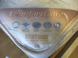 Restonic Comfort Care King Size Mattress (VERY CLEAN) with two twin box Springs