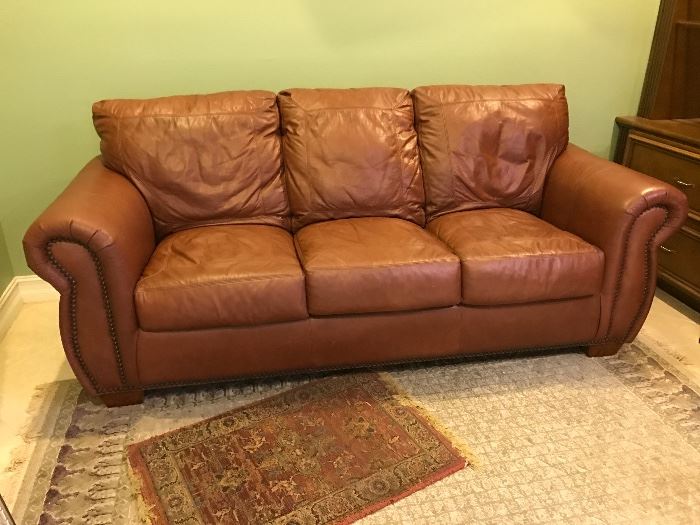 Leather sleeper sofa $275