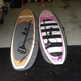 Two SUP USA Stand Up Paddle Boards Hobie Kayak Necky Looksha Kayak 14ft. with life vests