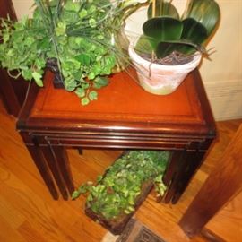 Leather Top Nesting Tables