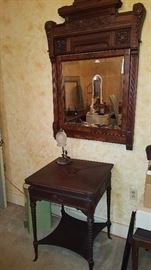 Mirror and table