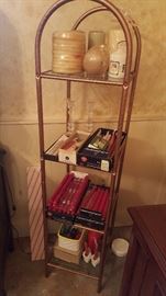 Etagere and candles