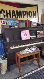 Player piano. We have not found any of the player material