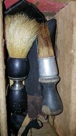 Vintage shaving brushes