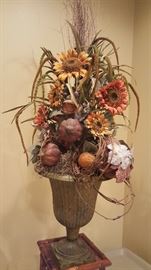 Fall floral arrangement plus other home decor