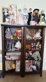 Porcelain dolls, Native American Kachina dolls and other collectibles