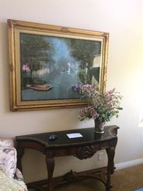 Entryway table / 3D Framed artwork