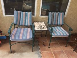 2 of 4 patio chairs
