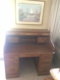 Inside Roll top Desk