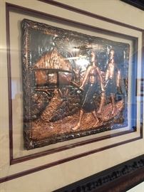 Copper Pressed framed artwork