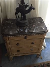 Riviera marble top night stand