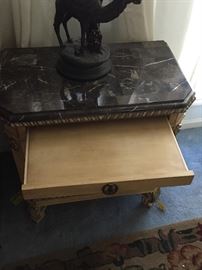 night stand has pull out writing tray