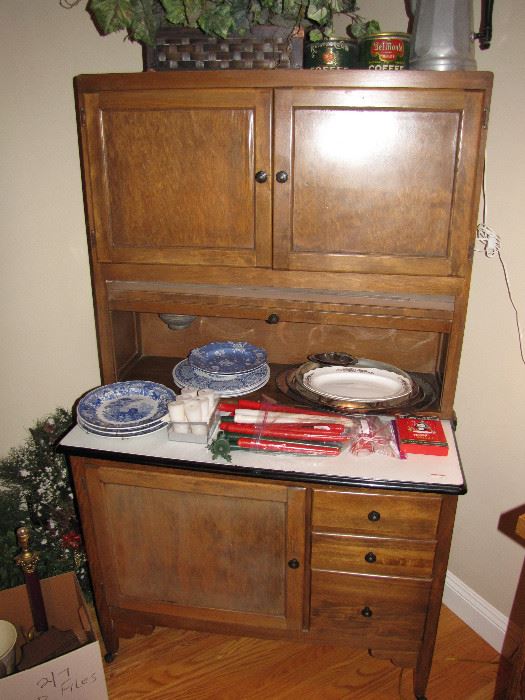 The Hoosier kitchen cabinet...