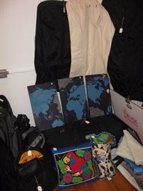 Downstairs Back Bedroom Coleman Sleeping Bag w/Carry Bag, Pictures, Clothes covers