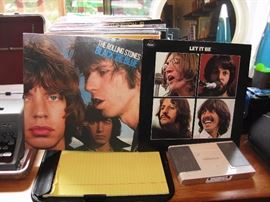 Downstairs Back Right Bedroom Rollings Stones "Black & Blue", Beatle's "Let it be"