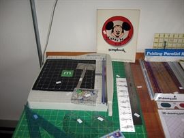 Downstairs Back Bedroom Right Paper cutter, Cutting pads, Rulers,