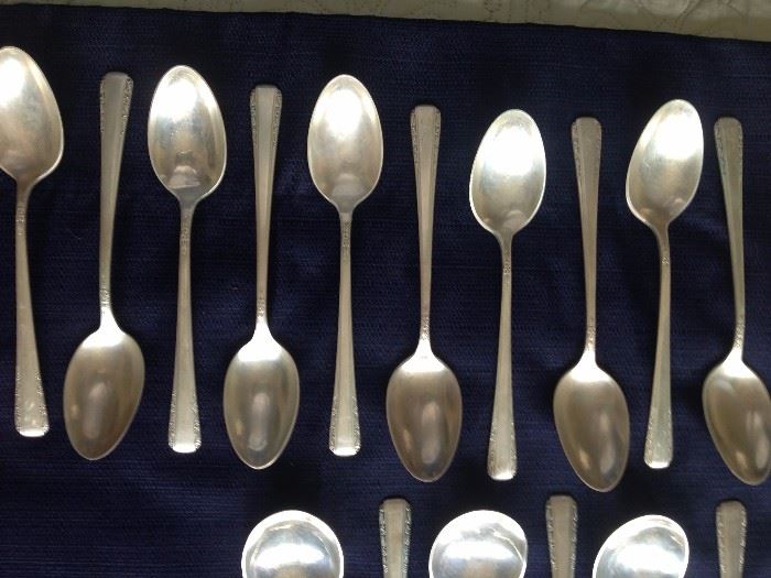 10 Sterling Tea Spoons