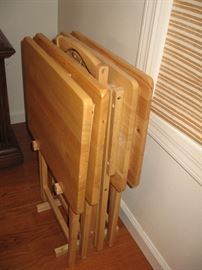 Wood TV Trays with Stand...