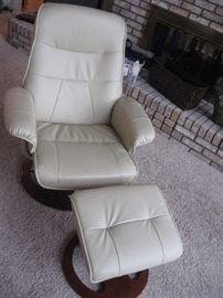Nice BenchMaster Leather Swivel Chair and Ottoman....