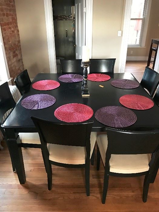 Seating for 8 around this large dining room table