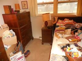 Vintage Mahogany Head Board/ Foot Board Full Bed. Night Table. High Boy