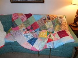 Vintage Hand Made Reversible  Quilt 