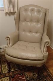 Leather Wingback Chair