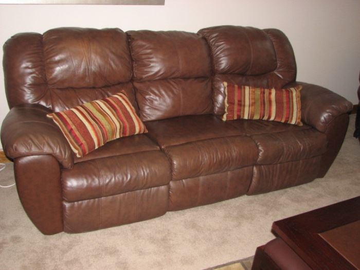 reclining leather sofa