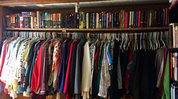 Tons of books , movies and clothes