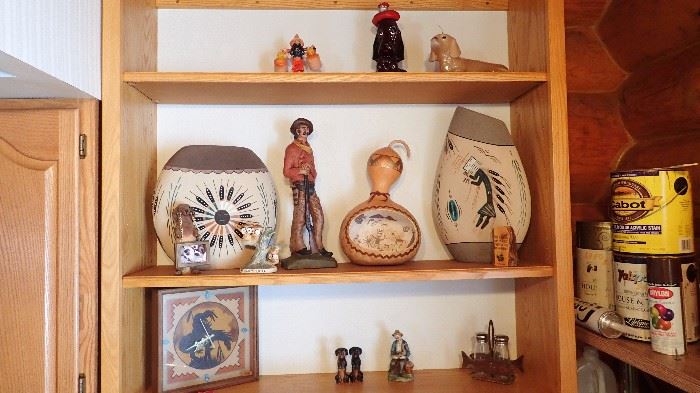 sand pictures gords native items old nick knacks