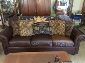 Havertys Leather Sofa