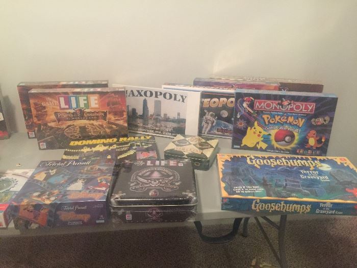 Assorted collectible games all new in packaging