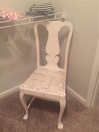 2 shabby chic upholestered chairs
