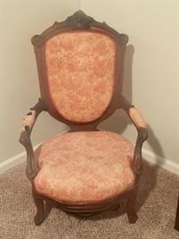 Upholestered antique chair