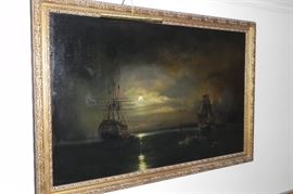 Circle of Thomas Buttersworth
Rowing ashore at moonlight
oil on canvas
41½ x 63¼ in. (105.5 x 160.7 cm.) SOLD in 2004 $6572.00