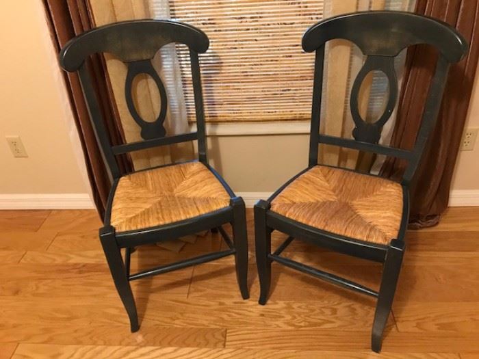 Two Rush seat chairs