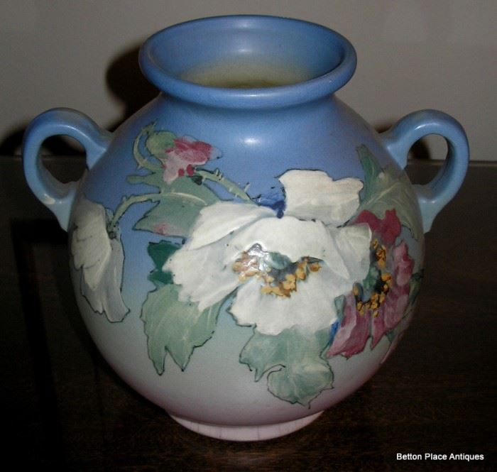 Weller Hudson Pottery Handled Vase