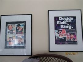 elvis poster rare  postage stamps made for post office use only 