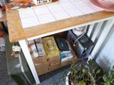 Kitchen island with stools