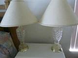 Pair of glass lamps