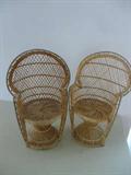 Miniature wicker chairs