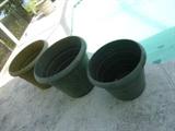 Large plastic planters