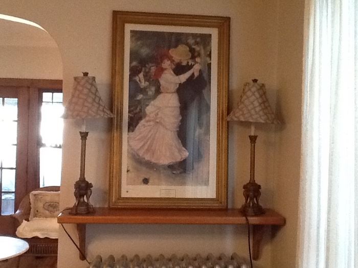 Framed reproduction of Renoir's painting.