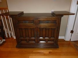 Century Furniture of Distinction - Dining room set table with 2 leaves, 6 chairs(2 are captain), lighted china cabinet, buffet/server.