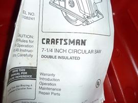 Craftsman circular saw