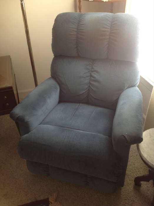 Blue Upholstered Recliner $ 70.00