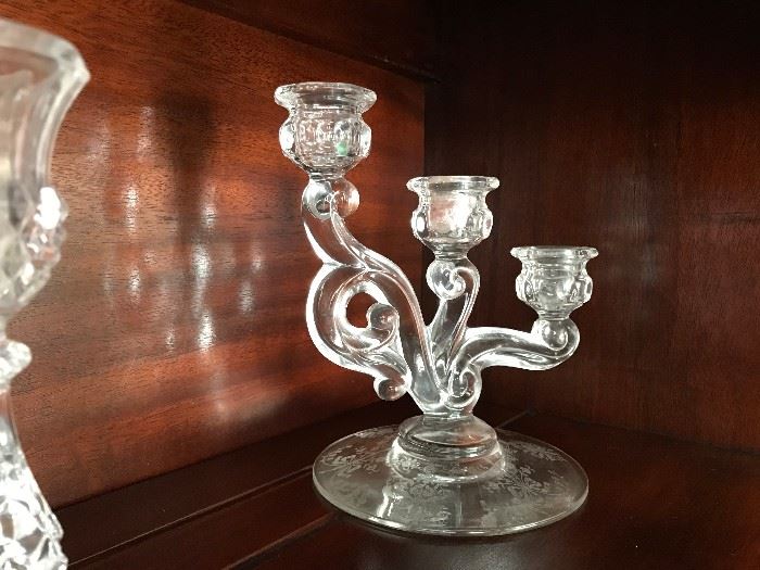 Crystal candlesticks from the late 1800s (there are two)