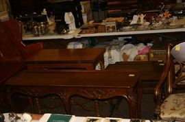 Tables: Oriental Motif Inlay Coffee, Dining room, Sofa, End, Side, Occasional, and Nesting